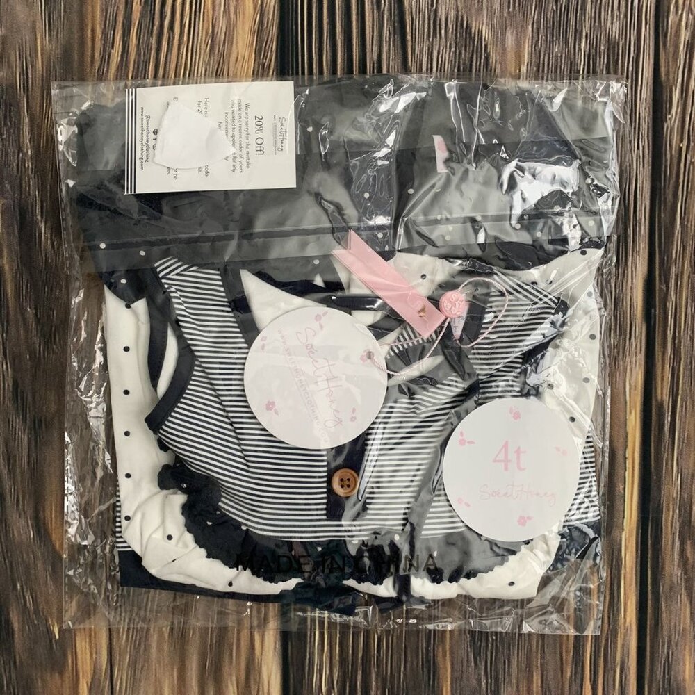 🆕 SweetHoney Navy Blue Playset Size 4T NWT - Picture 1 of 2